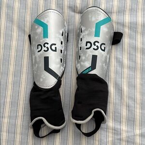 ⚽️DSG Silver and Black Soccer Shin Guards. 
Size XL. Max height 5’3”